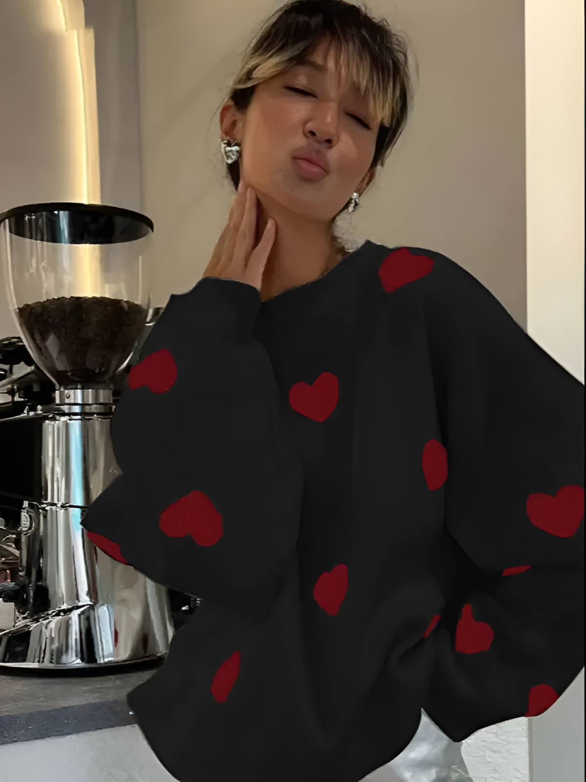 Elora Heart Knit Sweater