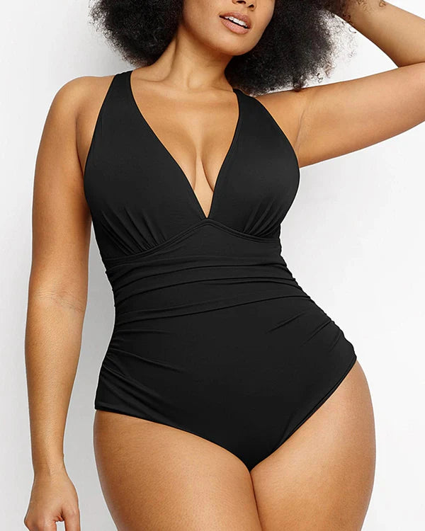 CurveLift™ Ruched One-Piece Sculpting Swimsuit