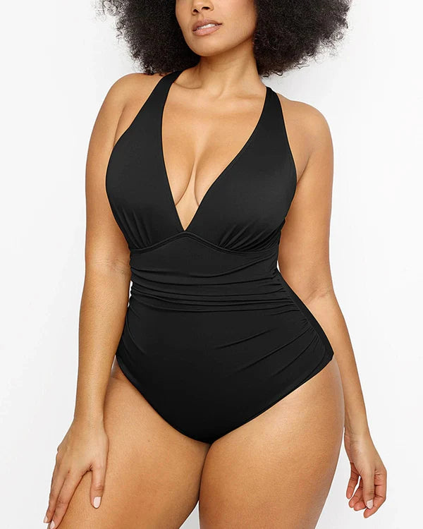 CurveLift™ Ruched One-Piece Sculpting Swimsuit