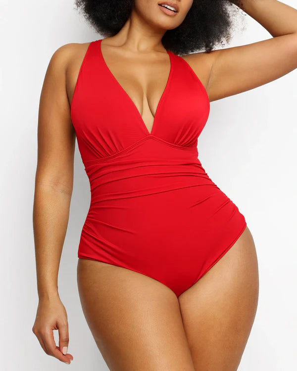 CurveLift™ Ruched One-Piece Sculpting Swimsuit