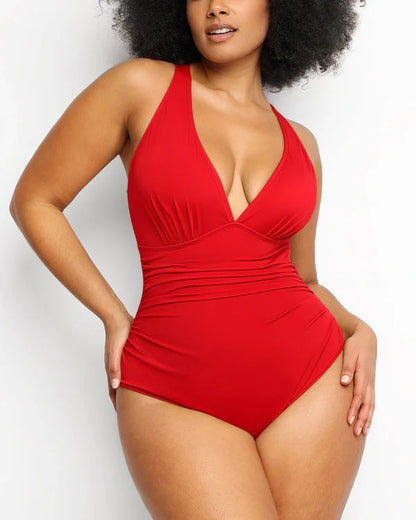 CurveLift™ Ruched One-Piece Sculpting Swimsuit