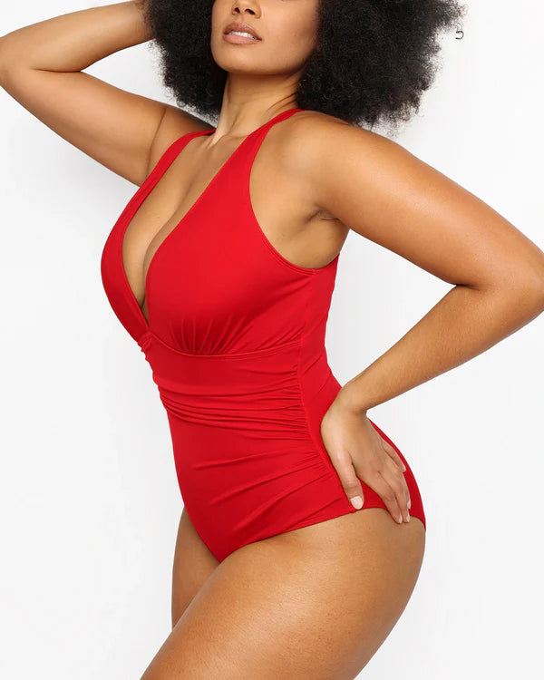 CurveLift™ Ruched One-Piece Sculpting Swimsuit
