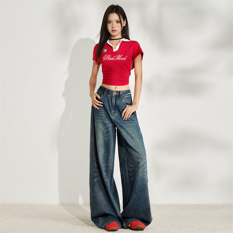 Elora Fireworks Denim – Bold Wide-Leg Jeans