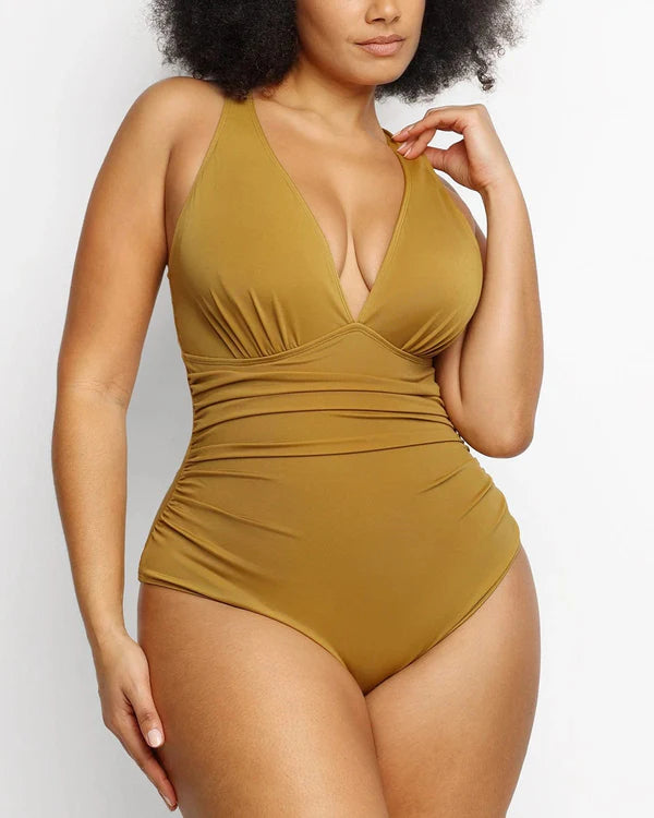 CurveLift™ Ruched One-Piece Sculpting Swimsuit