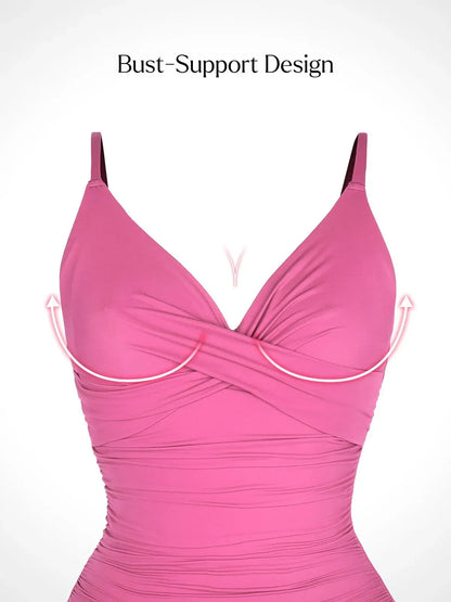 SculptSwim – Sleek Ruched One-Piece