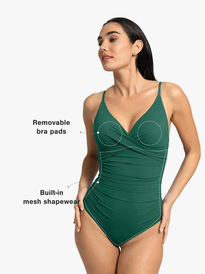 SculptSwim – Sleek Ruched One-Piece