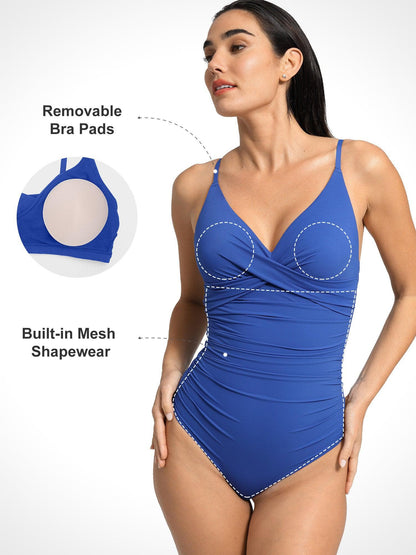SculptSwim – Sleek Ruched One-Piece