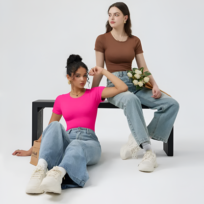 Elora 2-Piece Ribbed Short Sleeve Bodysuits