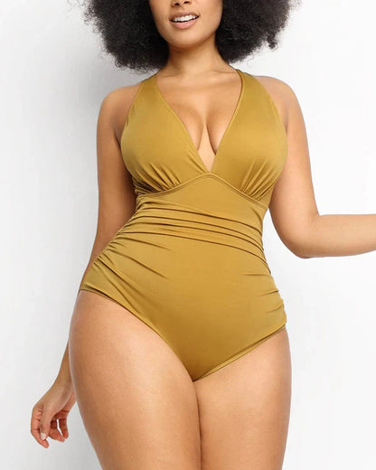 CurveLift™ Ruched One-Piece Sculpting Swimsuit