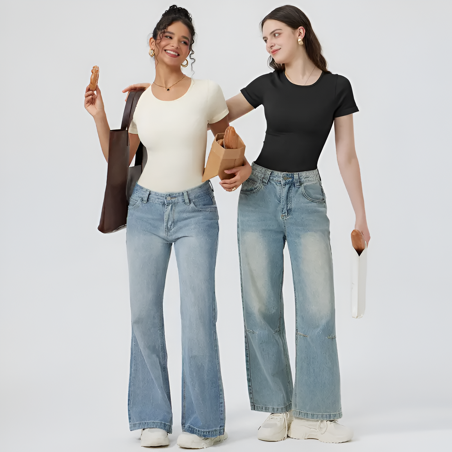 Elora 2-Piece Ribbed Short Sleeve Bodysuits