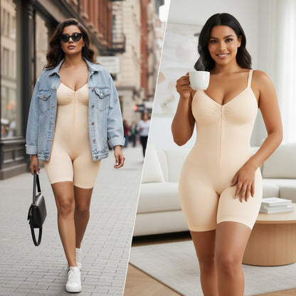 Orivia™ Zip-Up Tummy Control Short Bodysuit