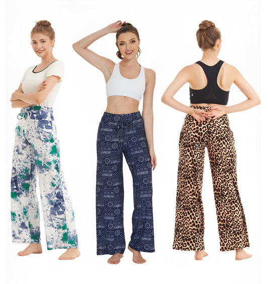 Elora Ease Wide-Leg Pants (3-Pack)