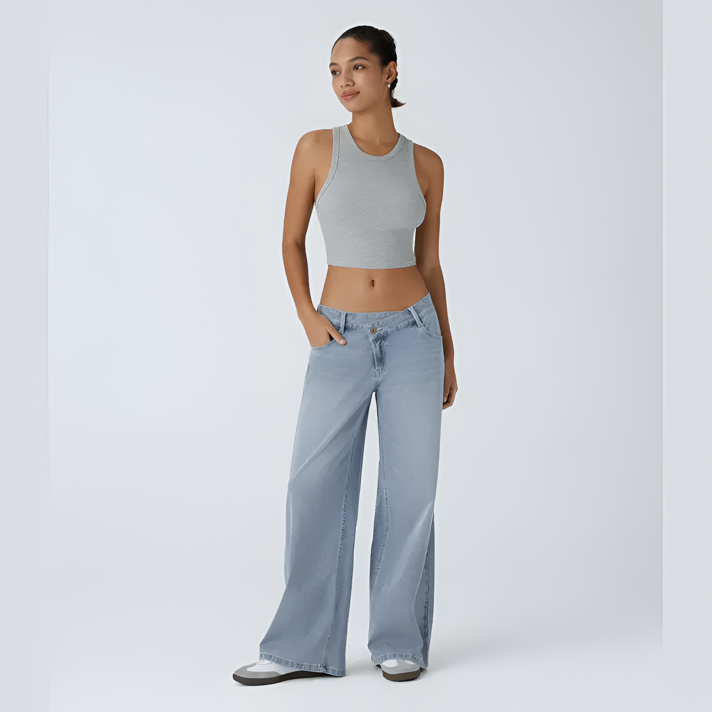 Elora Low Rise Cargo Denim