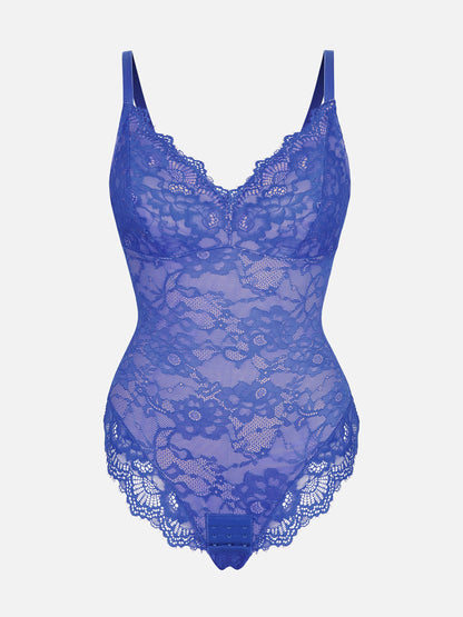 Orivia™ Lace V Neck Full Bodysuit