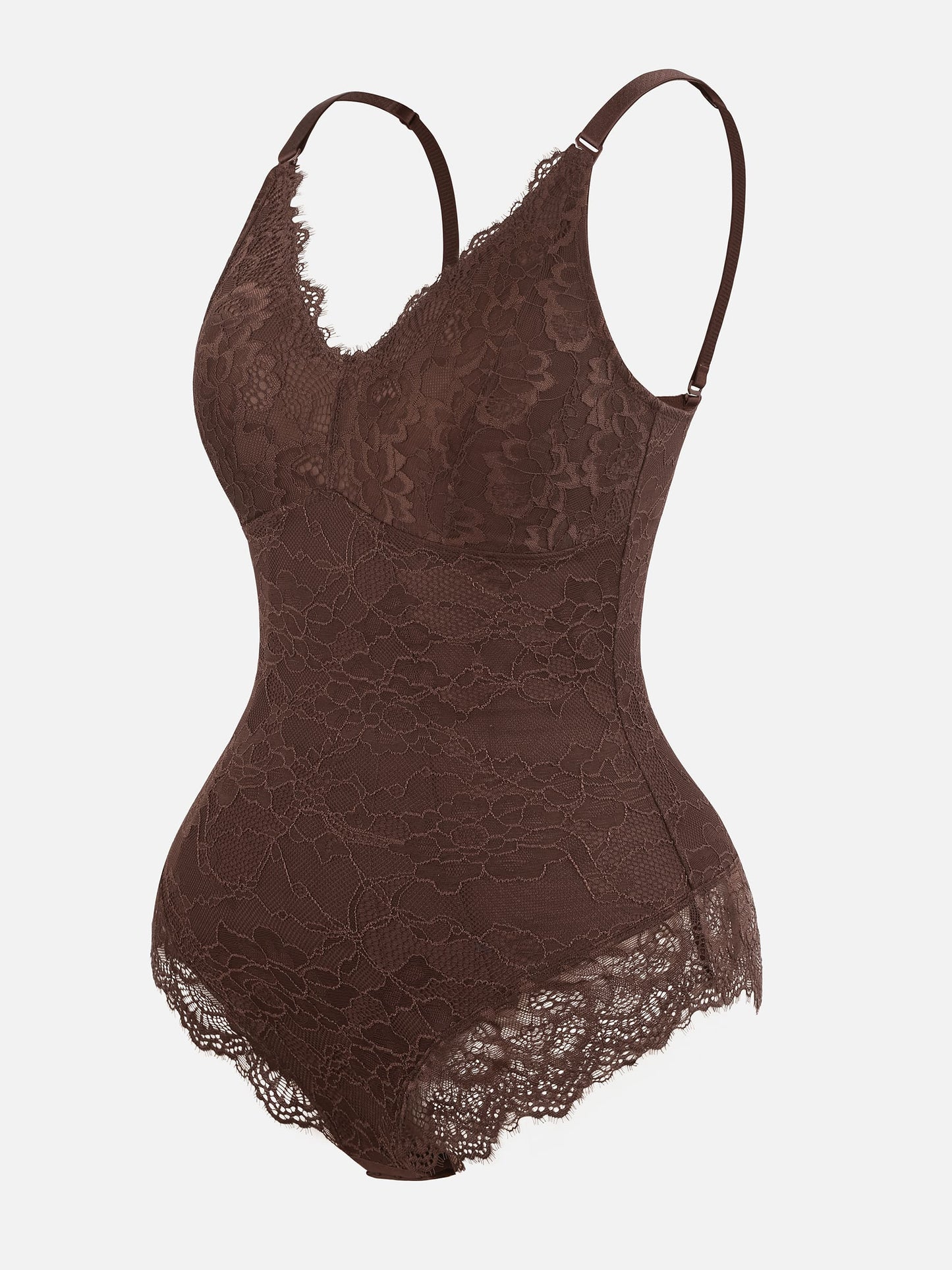 Orivia™ Lace V Neck Full Bodysuit