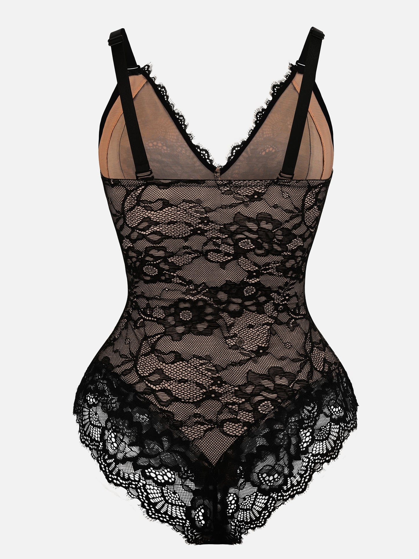 Orivia™ Lace V Neck Full Bodysuit