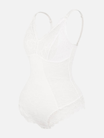 Orivia™ Lace V Neck Full Bodysuit