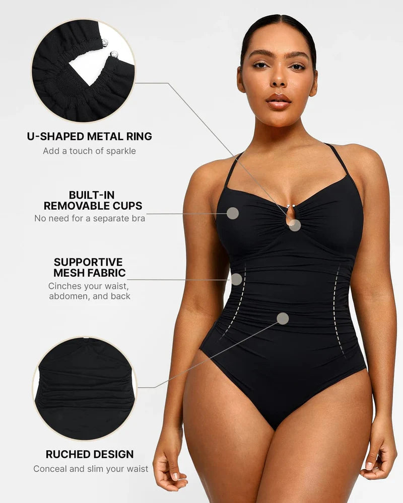 ShapeMuse — Shaping U-Ring One-Piece Swimsuit