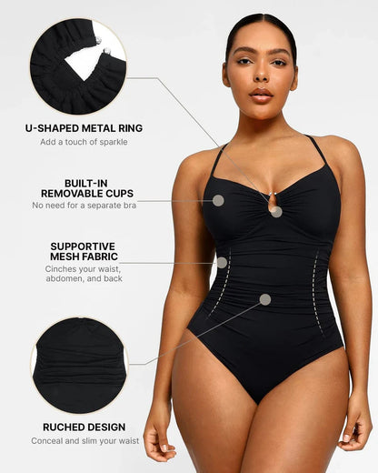 ShapeMuse — Shaping U-Ring One-Piece Swimsuit