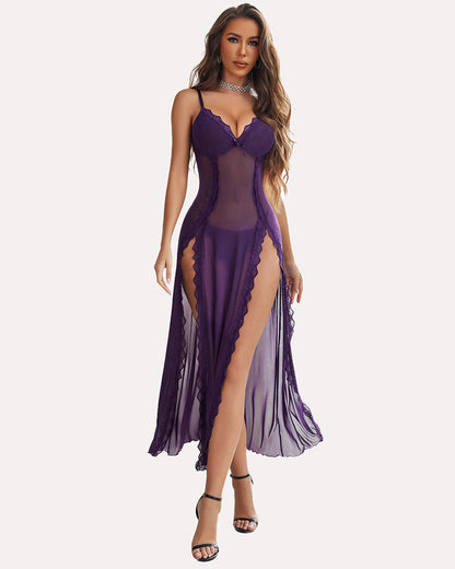 Orivia™ Mesh Split Nightgown