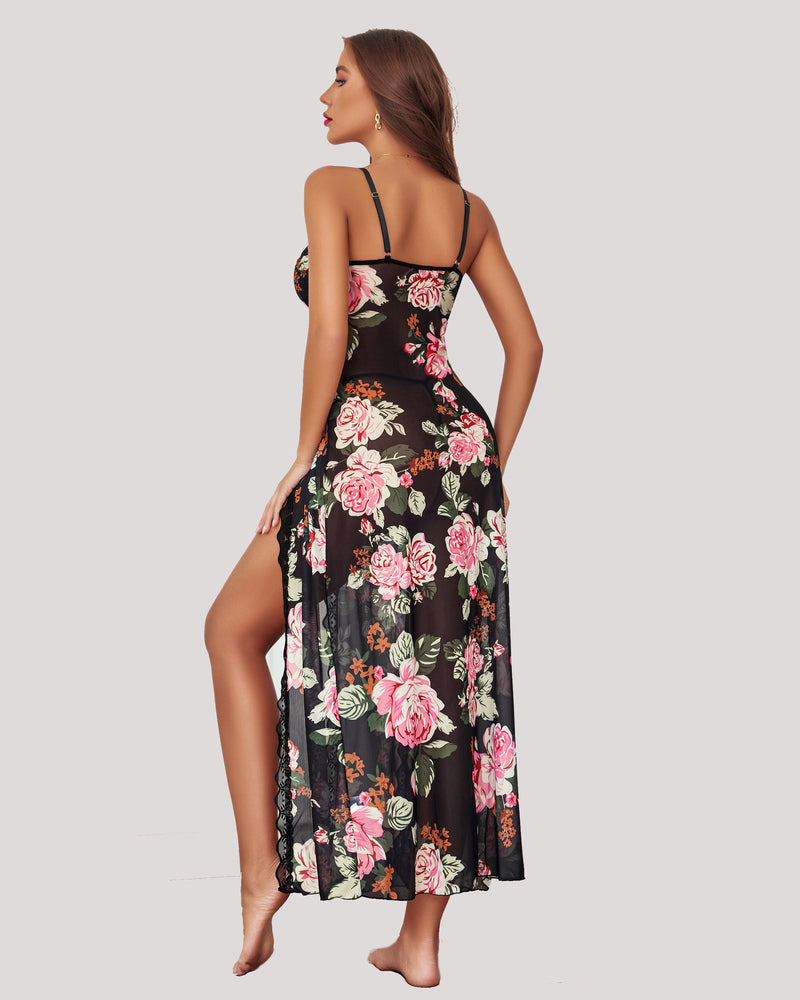 Orivia™ Mesh Split Nightgown