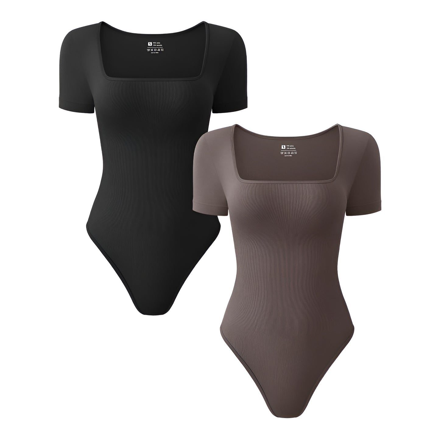 Elora Ribbed Square Neck Bodysuits
