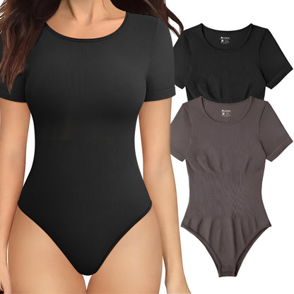 Elora 2-Piece Ribbed Short Sleeve Bodysuits