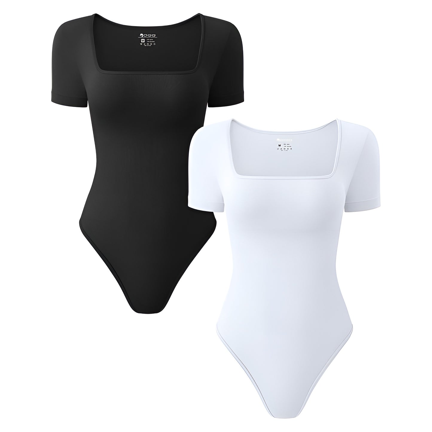 Elora Ribbed Square Neck Bodysuits