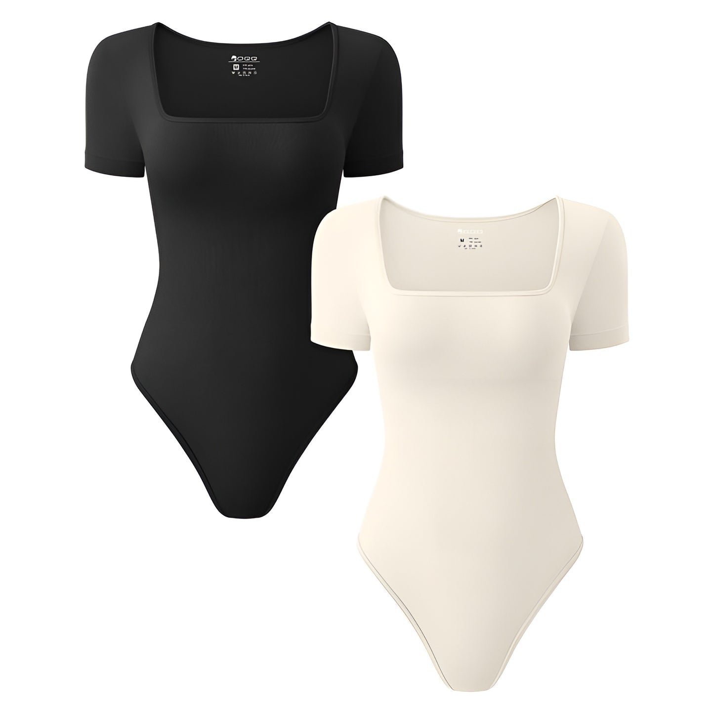Elora Ribbed Square Neck Bodysuits