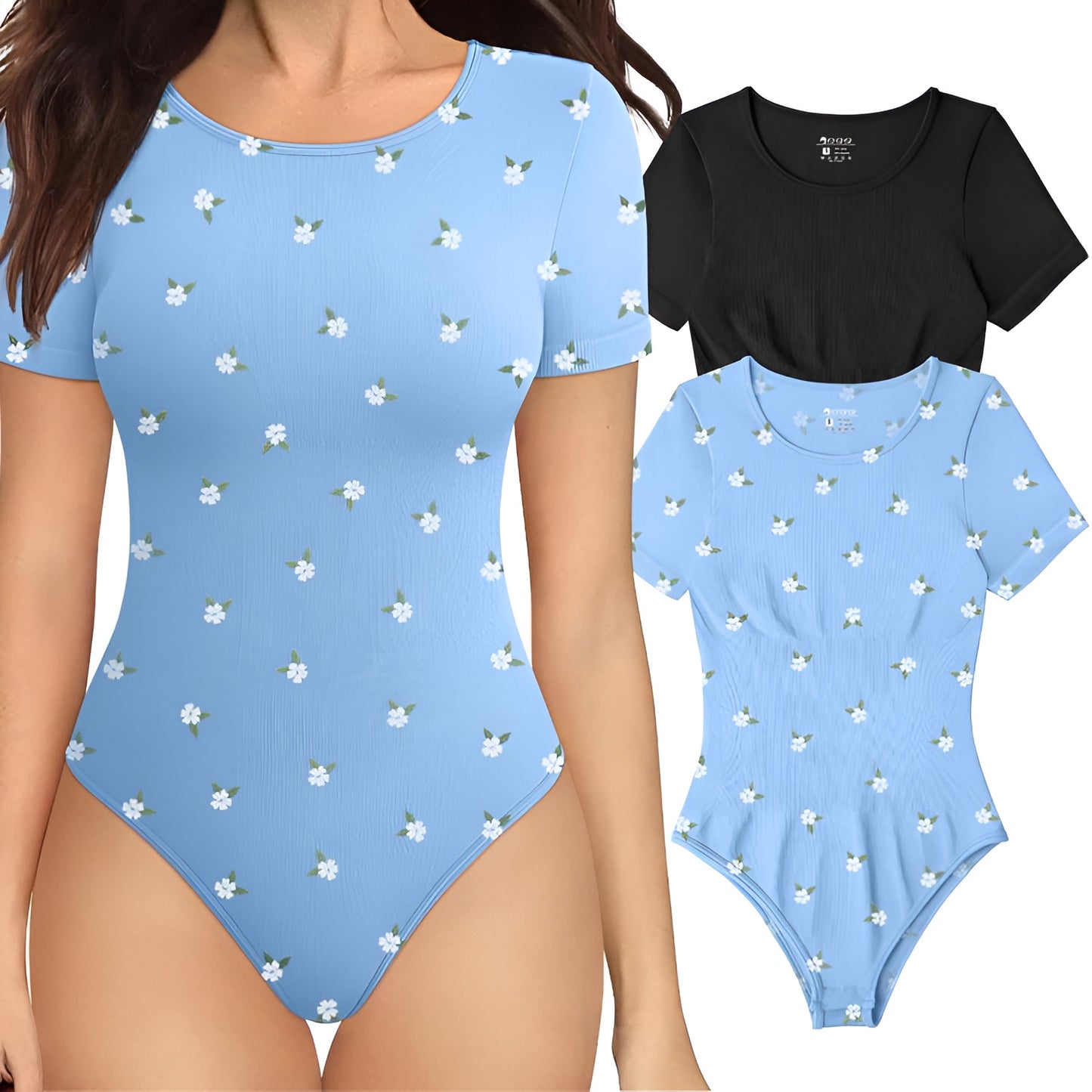 Elora 2-Piece Ribbed Short Sleeve Bodysuits