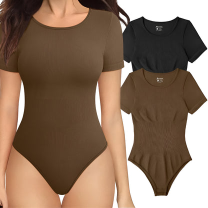 Elora 2-Piece Ribbed Short Sleeve Bodysuits
