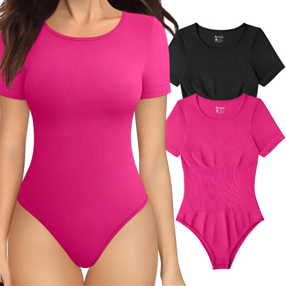 Elora 2-Piece Ribbed Short Sleeve Bodysuits