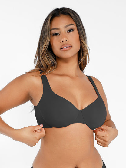 Feelingirl Underwire Adjustable Deep V-neck Bra