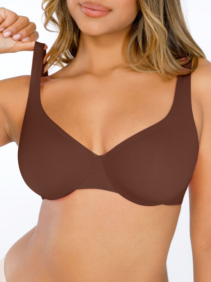 Feelingirl Underwire Adjustable Deep V-neck Bra