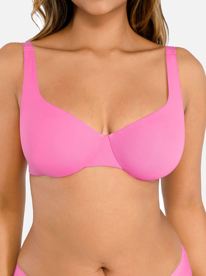 Feelingirl Underwire Adjustable Deep V-neck Bra
