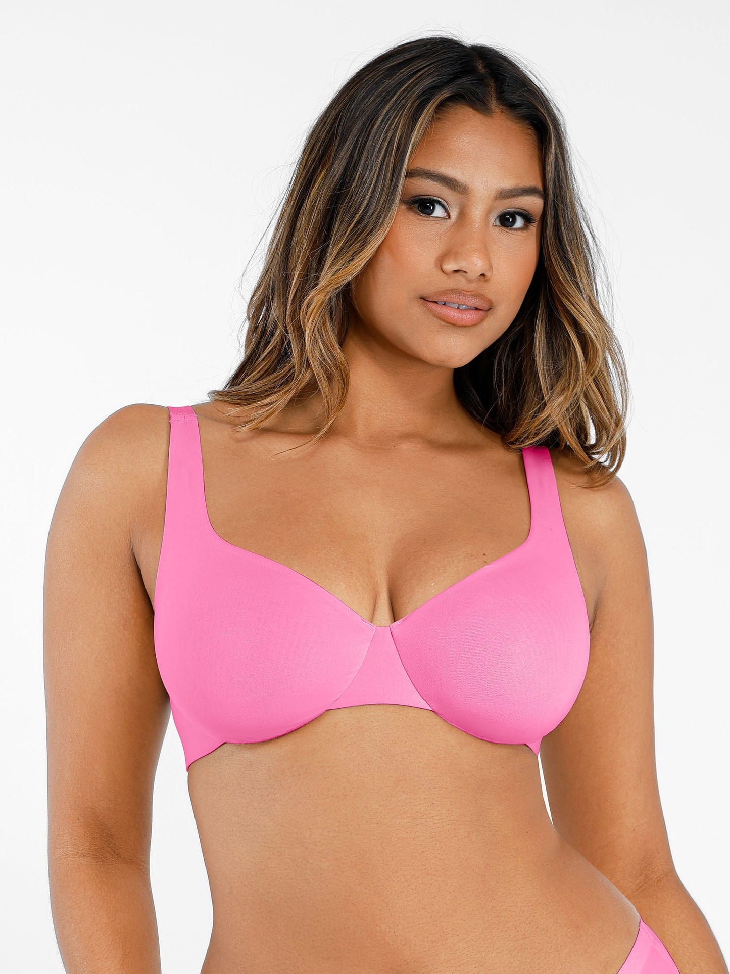 Feelingirl Underwire Adjustable Deep V-neck Bra