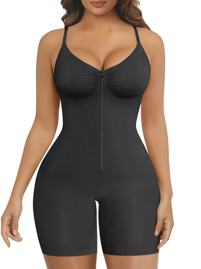 Orivia™ Zip-Up Tummy Control Short Bodysuit