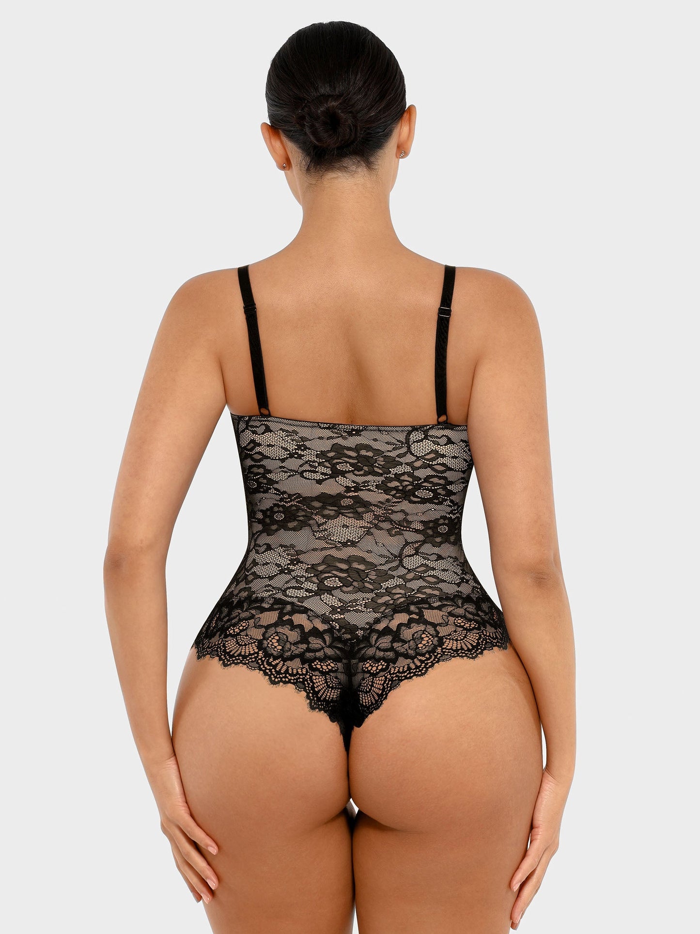 Orivia™ Lace V Neck Full Bodysuit