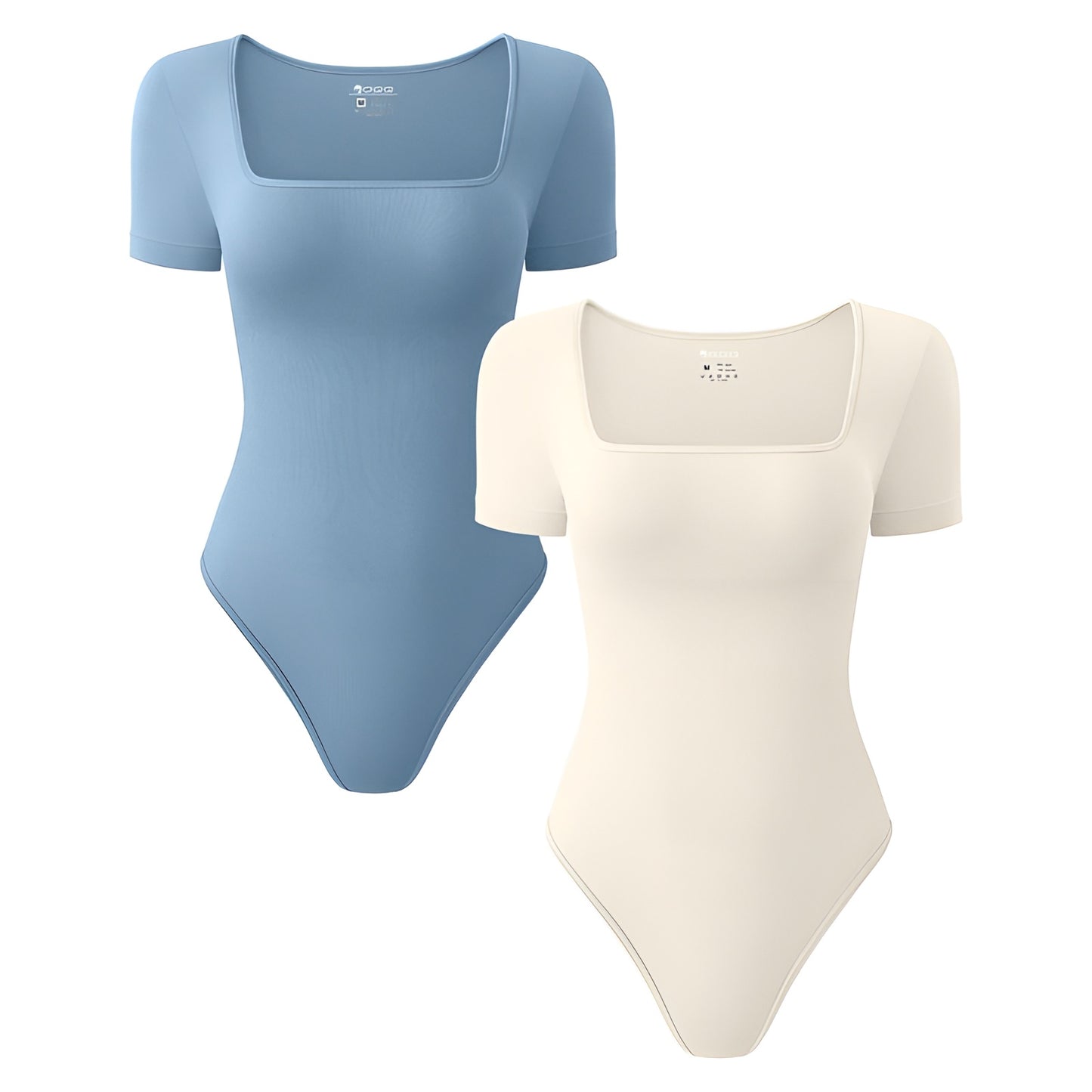 Elora Ribbed Square Neck Bodysuits