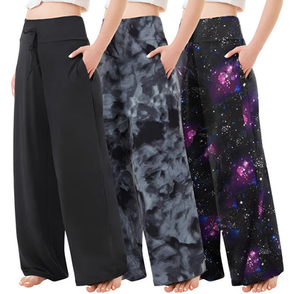 Elora Ease Wide-Leg Pants (3-Pack)