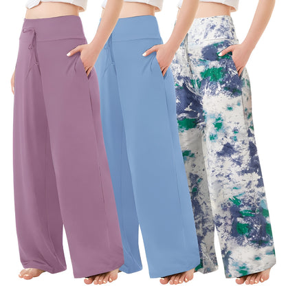 Elora Ease Wide-Leg Pants (3-Pack)